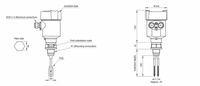 SX-LWTB_Series_Industrial_Standard_Type_Outline_Drawing