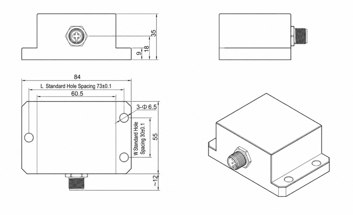 SX-MTMSB Series MECHANICAL DIMENSIONS-M12 image